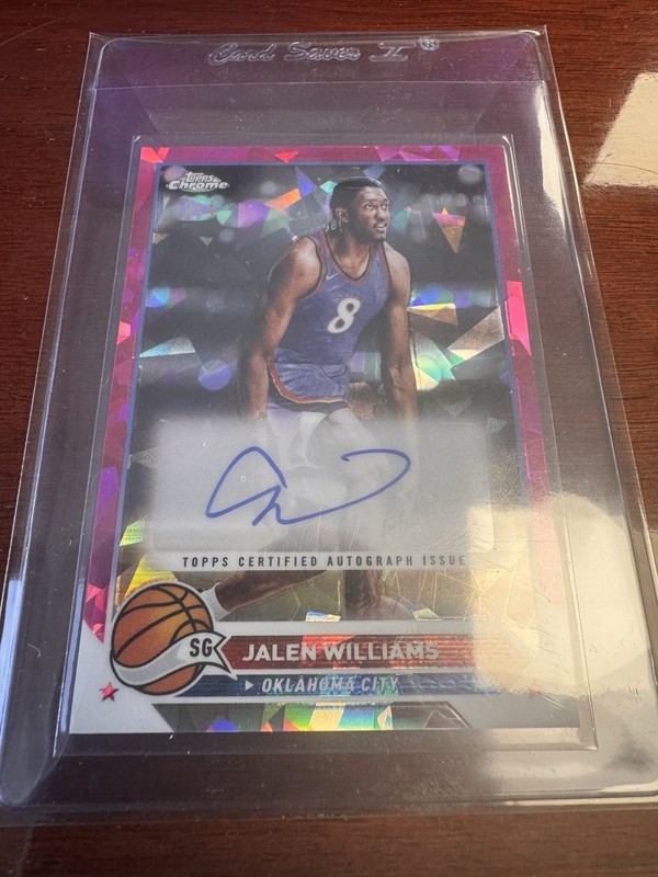 2023-24 Topps Chrome Jalen Williams Padparadscha Auto #1/1