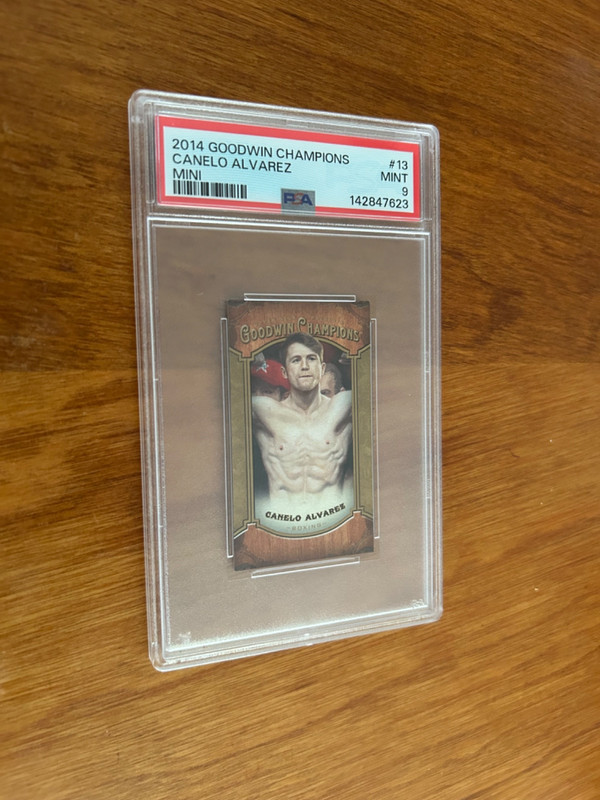 RARE PSA 9  Canelo Alvarez #13 Goodwin Champions 2014 MINI Boxing Card ROOKIE!!!