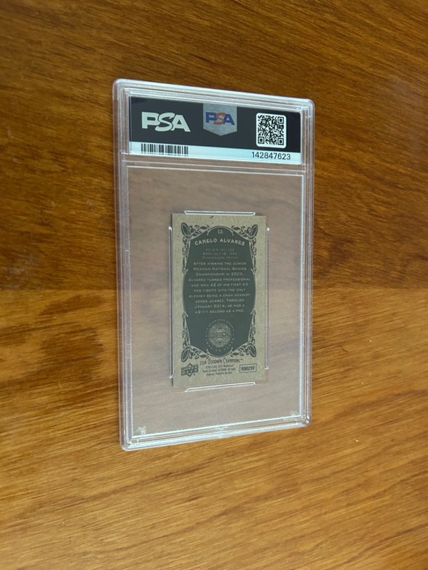 RARE PSA 9  Canelo Alvarez #13 Goodwin Champions 2014 MINI Boxing Card ROOKIE!!! view 2