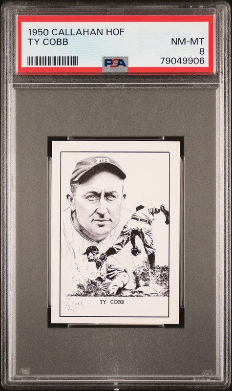 1950-56 Callahan Hall Of Fame Ty Cobb PSA 8