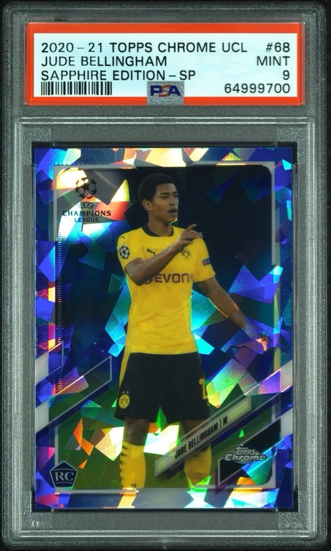 2020-21 Topps Chrome Sapphire Image Variation Jude Bellingham #68 Rookie PSA 9