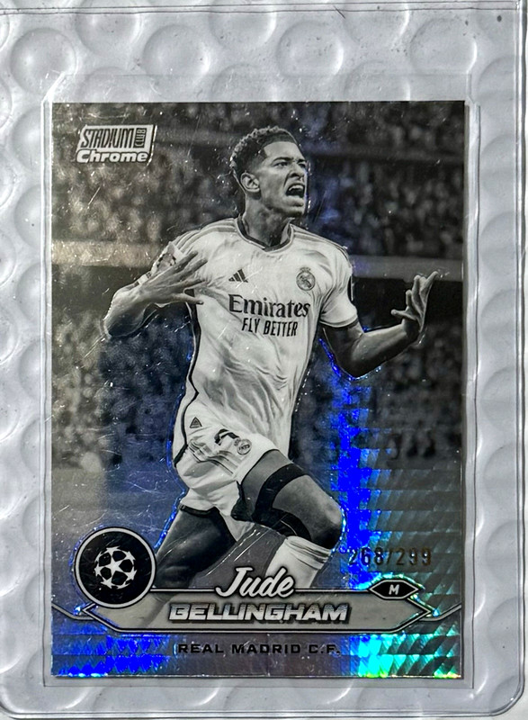 2023-24 Topps Chrome Stadium Jude Bellingham Black & White Prism /299 Refractor