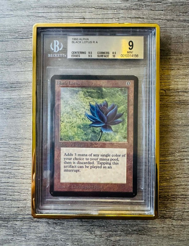 1993 MTG Magic The Gathering Alpha Black Lotus bgs 9