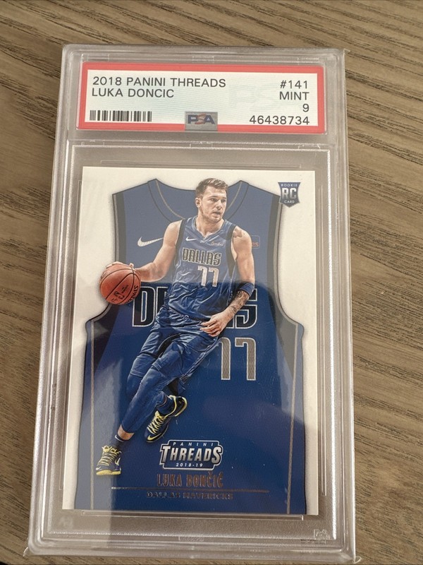 2018-19 Threads #141 LUKA DONCIC (RC) Blue Jersey PSA 9 MINT 🔥NBA FINALS