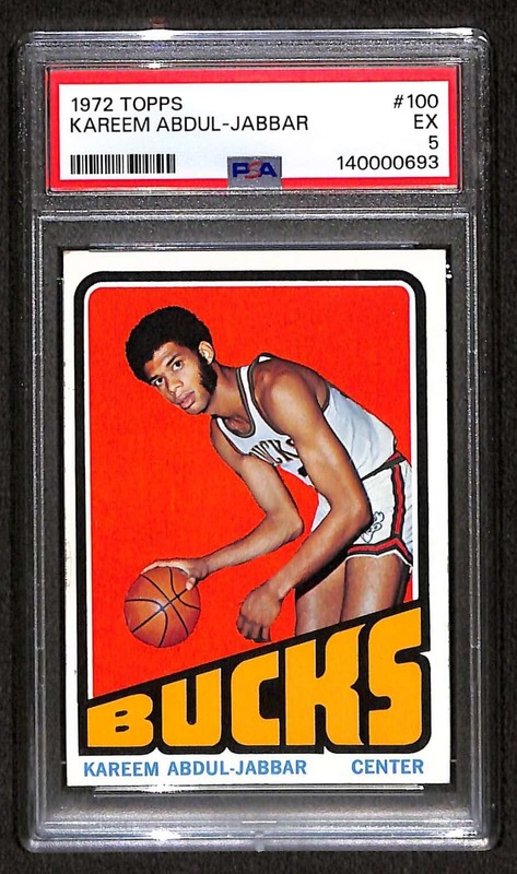 1972 Topps #100 Kareem Abdul-Jabbar HOF  PSA 5 EX C104196