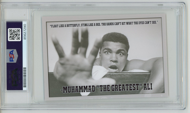 Muhammad Ali ~ Signed "Float Like a Butterfly" Trading Card Auto ~ PSA DNA view 2
