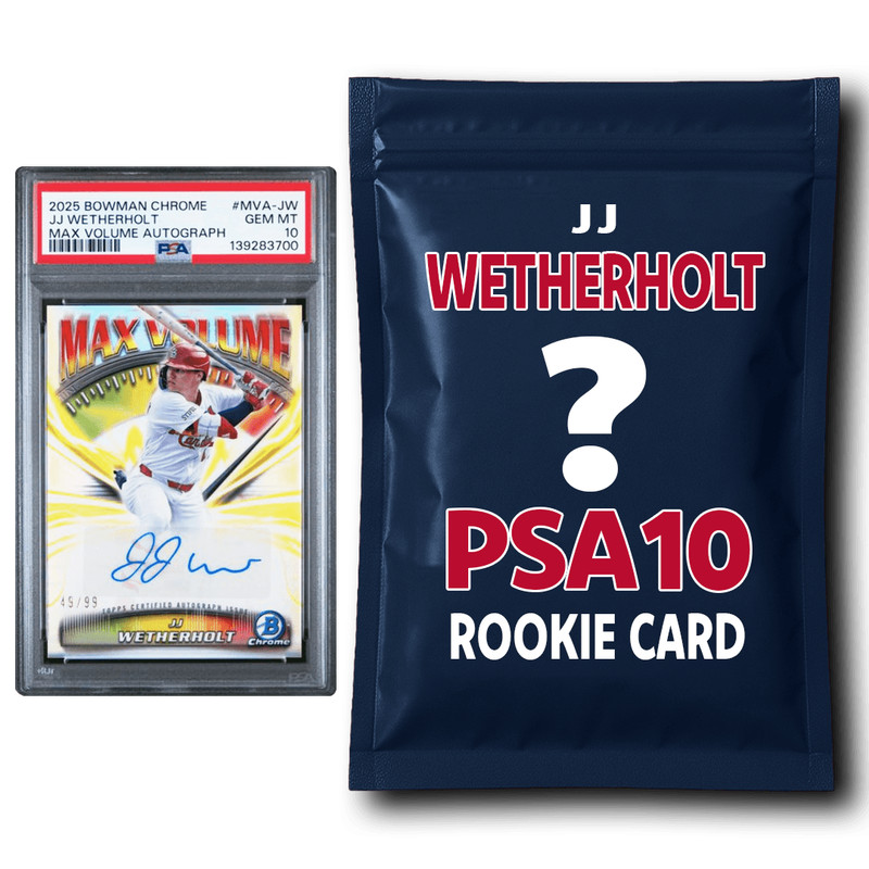 JJ Wetherholt PSA 10 Graded Rookie Baseball Card Mystery Pack
