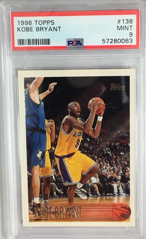 1996 Topps Basketball #138 Kobe Bryant Rookie Card PSA 9 Lakers Mint *QTY*