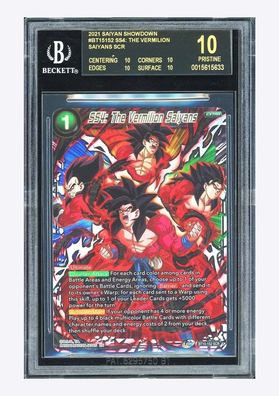 Dragon Ball BGS 10 BLACK LABEL SS4: The Vermilion Saiyans SCR 2021 BT15-152 ENG
