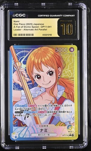 ✨✨ CGC 10 Pristine One Piece Nami OP11-041 Leader Alternate Art Parallel Jpn