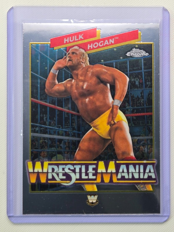 Hulk Hogan 2026 Topps Chrome WWE #WMR-15 Wrestlemania Rewind Insert Card