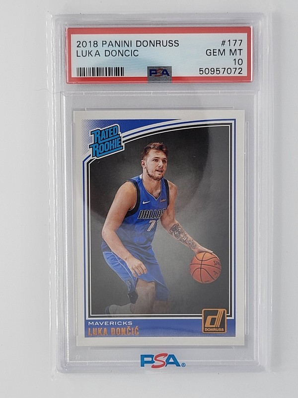 2018 Luka Doncic Donruss 177 Rated Rookie PSA 10