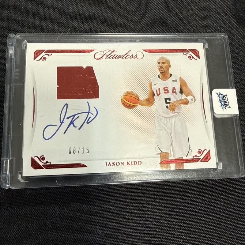 2020-21 Panini Flawless Jason Kidd USA Auto Jersey Number /15