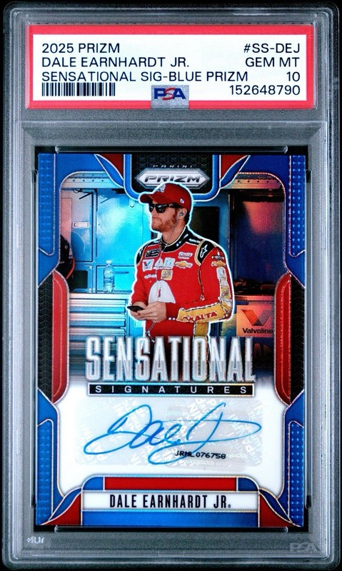 2025 Panini Prizm Sensational Signatures Dale Earnhardt Jr Blue  /49  PSA 10 Gem