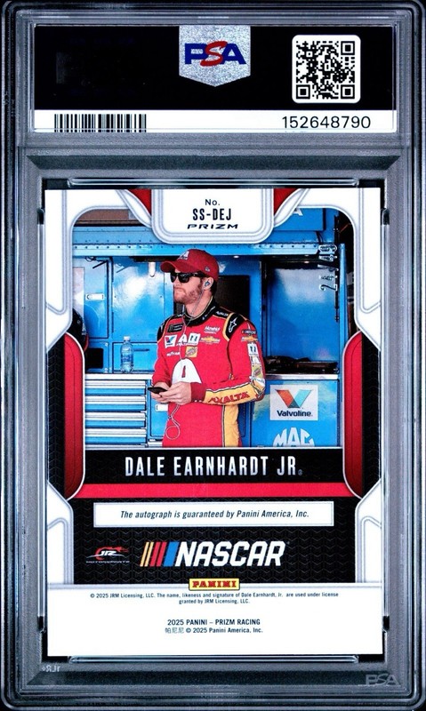 2025 Panini Prizm Sensational Signatures Dale Earnhardt Jr Blue  /49  PSA 10 Gem view 2