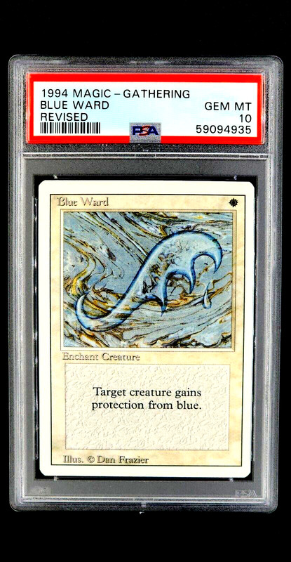 1994 MtG Magic the Gathering Revised Blue Ward Vintage PSA 10 Gem Mint POP 14