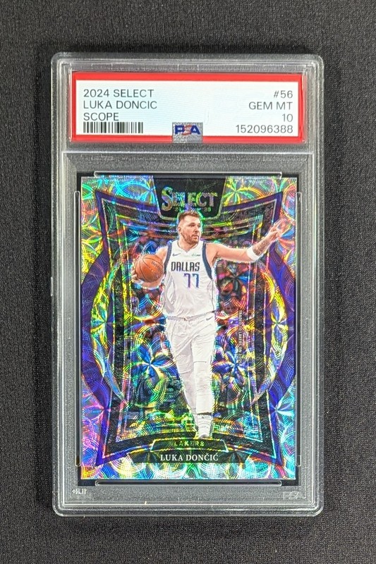 2024-25 Panini Select Concourse Scope Prizm Luka Doncic #56 Lakers PSA 10 GEM MT