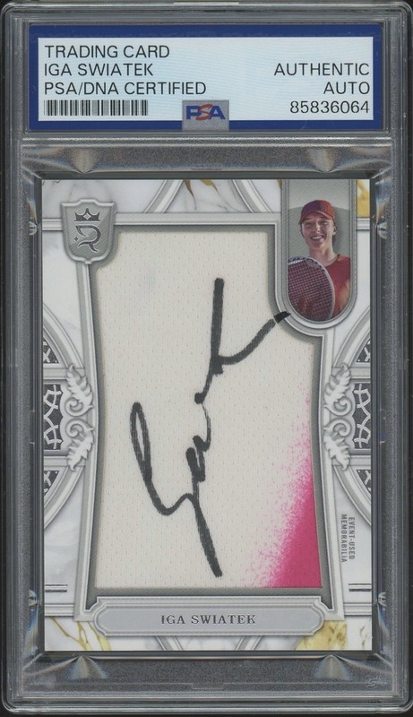 2024 Topps Royalty Tennis #RCJ-IS Iga Swiatek Signed Relic Jewels /75 PSA AUTO