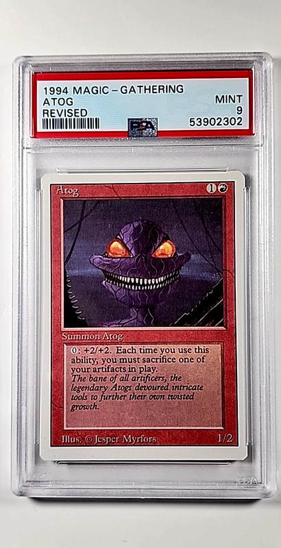 1994 MtG Magic the Gathering Revised Atog Red Vintage PSA 9 Mint POP 16