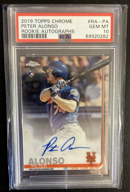 2019 Topps Chrome Auto #RA-PA Pete Alonso RC PSA 10 Gem Mint