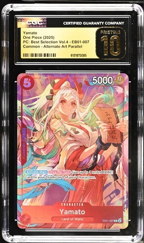 CGC 10 Pristine Yamato EB01-007Best Selection Vol.4 Alt Art Parallel One Piece
