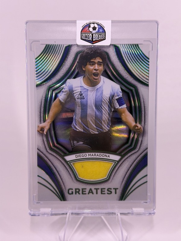 Diego Maradona 8/12 Match Worn Barcelona patch  Futera Platinum