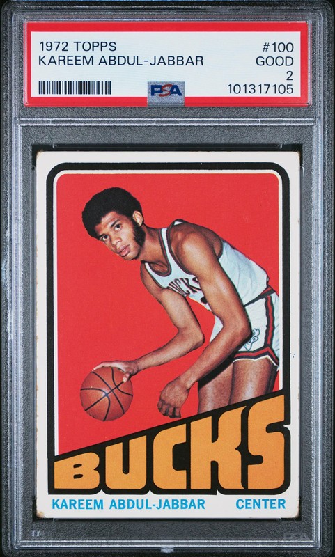 1972 Topps Kareem Abdul-Jabbar #100 PSA 2