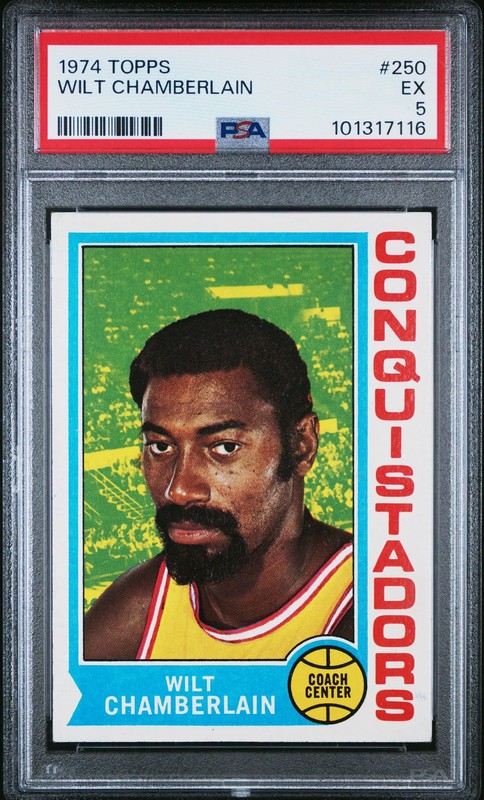 1974 Topps Wilt Chamberlain #250 PSA 5