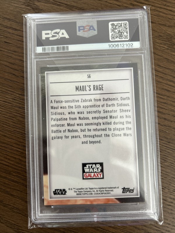2023 Topps Chrome Star Wars Galaxy Maul’s Rage #56 Wave Parallel 72/99 PSA 10 view 2