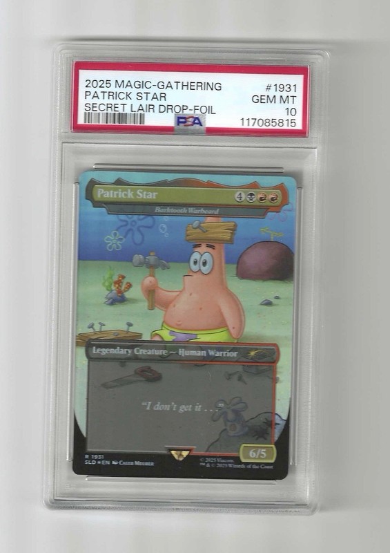 Magic: The Gathering 2025 Secret Lair Drop Foil Card #1931 Patrick Star PSA 10