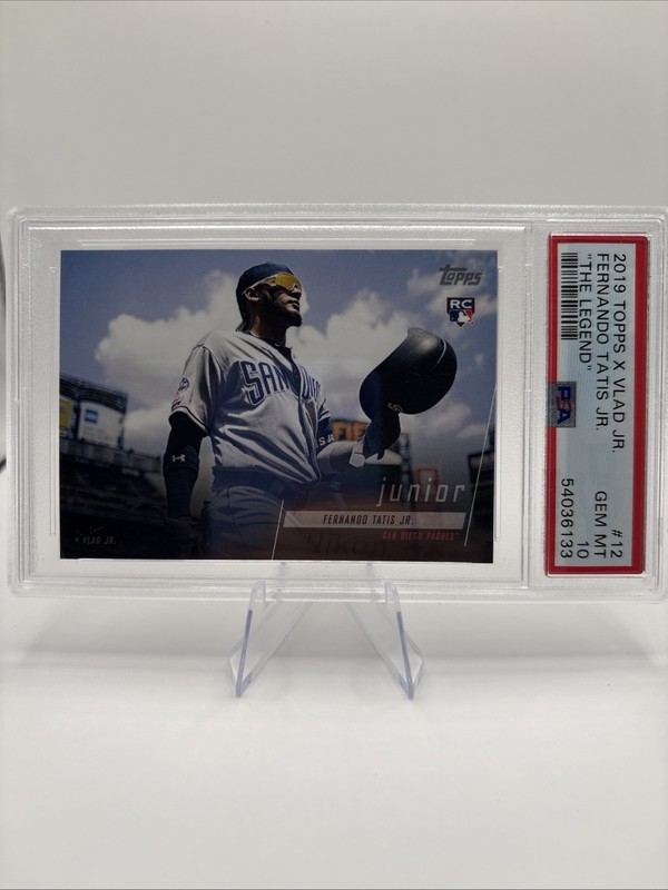 FERNANDO TATIS JR 2019 Topps X Vlad Jr The Legend #12 Rookie PSA 10 GEM MINT RC!