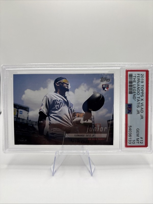 FERNANDO TATIS JR 2019 Topps X Vlad Jr The Legend #12 Rookie PSA 10 GEM MINT RC! view 2