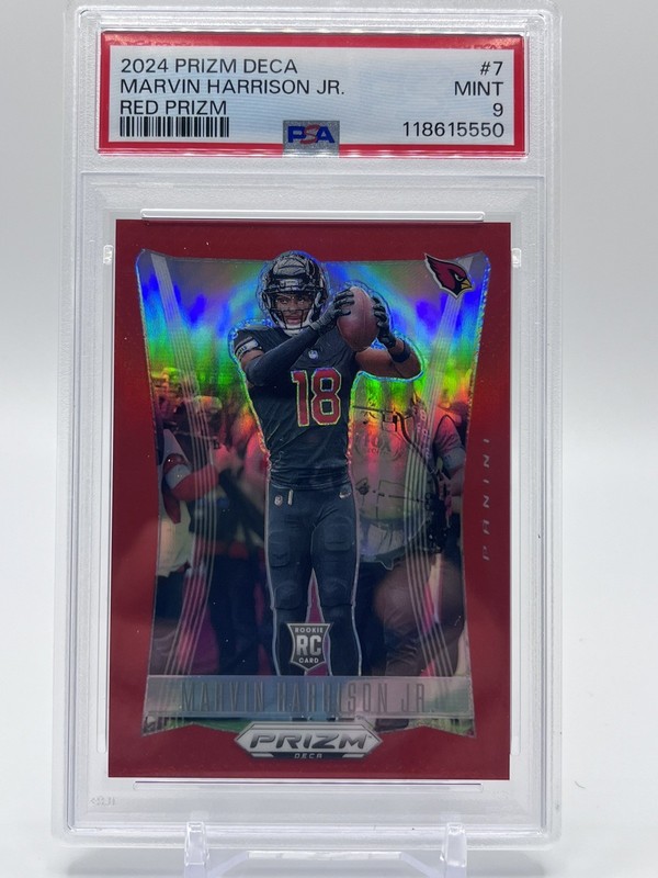 2024 Panini Prizm Deca - Marvin Harrison Jr. #7 Red Prizm /199 (RC)