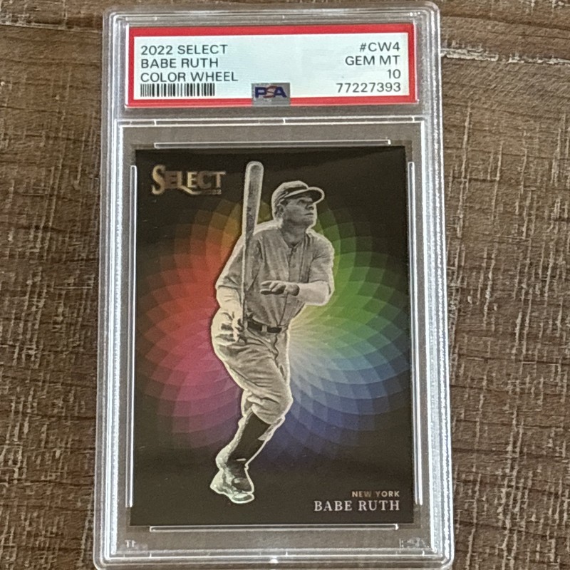 2022 Babe Ruth Panini Select Color Wheel Case Hit PSA 10!