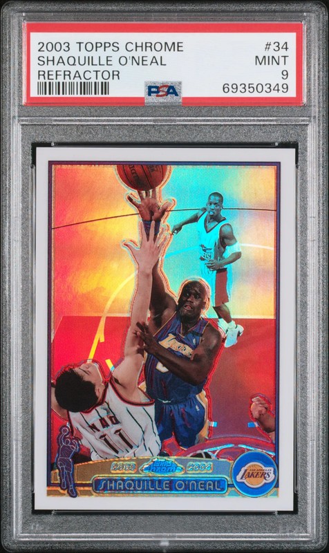 2003 Topps Chrome Shaquille O'Neal #34 Refractor PSA 9