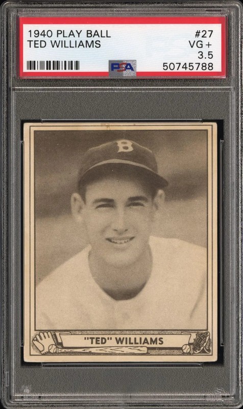1940 Play Ball Ted Williams #27 PSA 3.5