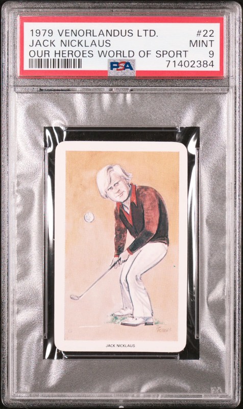 1979 Venorlandus LTD. Our Heroes World Of Sport Jack Nicklaus #22 PSA 9