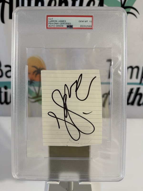 RARE! PERFECT SIGNATURE GEM 10 LEBRON JAMES SIGNED CUT PSA AUTHENTIC Auto