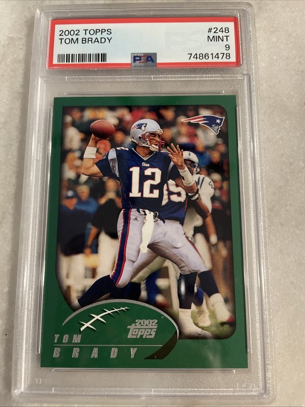 Topps 2002 Tom Brady #248 PSA 9 New England Patriots QB