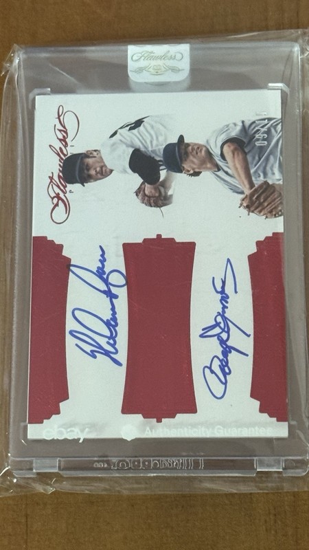 2017 Panini Flawless Nolan Ryan Roger Clemens Dual Auto Ruby /15 #FDS-NR
