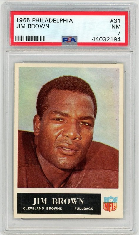 1965 Philadelphia Jim Brown #31 PSA 7
