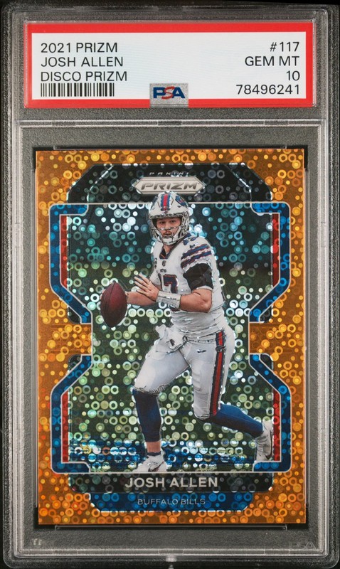 2021 Panini Prizm Josh Allen Disco #117 PSA 10