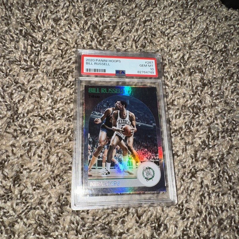 POP 3 PSA 10 BILL RUSSELL 2020 PANINI HOOPS SILVER PRIZM REFRACTOR  CELTICS HOF
