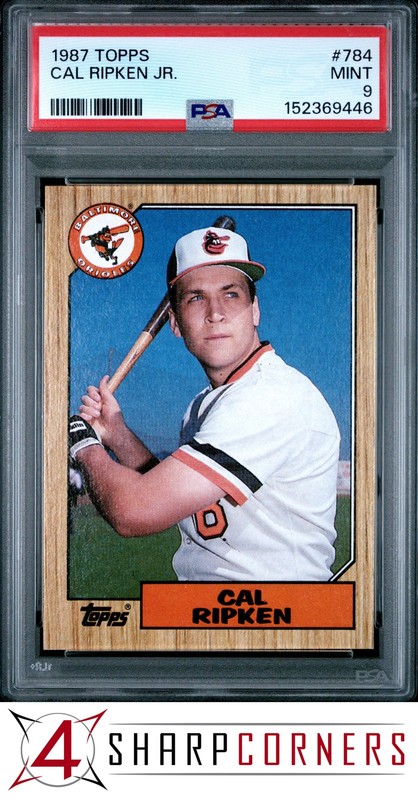 1987 TOPPS #784 CAL RIPKEN JR. ORIOLES HOF PSA 9