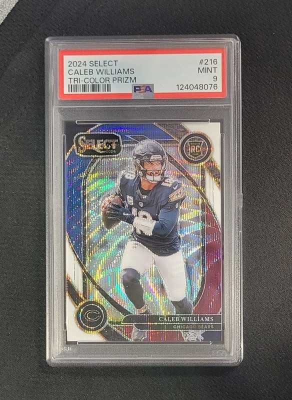2024 Panini Select Caleb Williams Rookie Tri-Color Prizm 060/149  *PSA 9* view 2