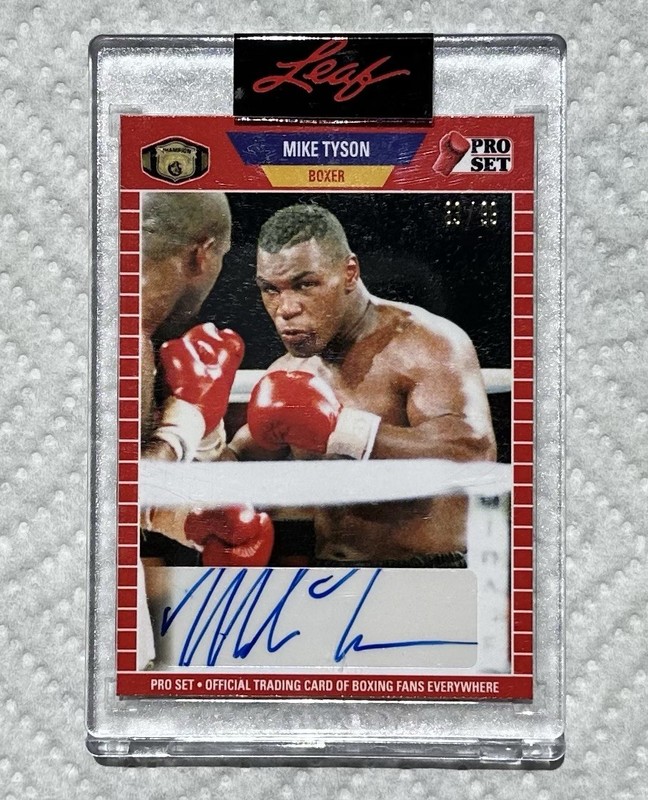 Mike Tyson 2021 Leaf Pro Set Blue Ink Auto /99 Factory Sealed Boxing Card #PSA14