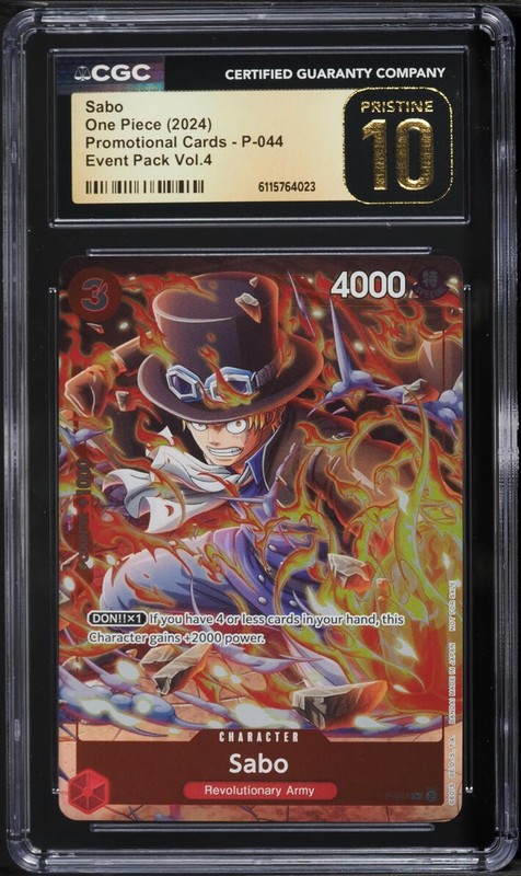 CGC PRISTINE 10 ENGLISH Sabo P-044 EN ONE PIECE TCG 2024 Event Pack Vol. 4