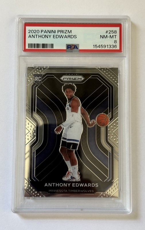 Anthony Edwards PSA 8 Rookie 2020-21 Panini Prizm #258 (RC) MIN Timberwolves