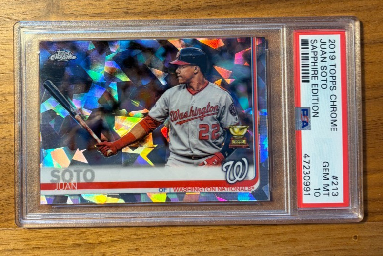 2019 Topps Chrome Sapphire Juan Soto #213 Nationals PSA 10 GEM MINT