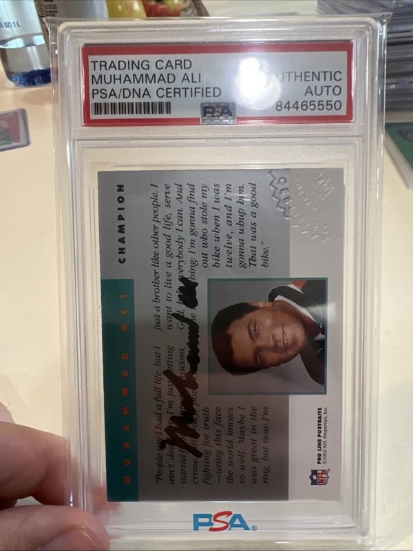 1992 Pro Line Portraits Autographs Muhammad Ali Pack Pulled Auto PSA Authentic
